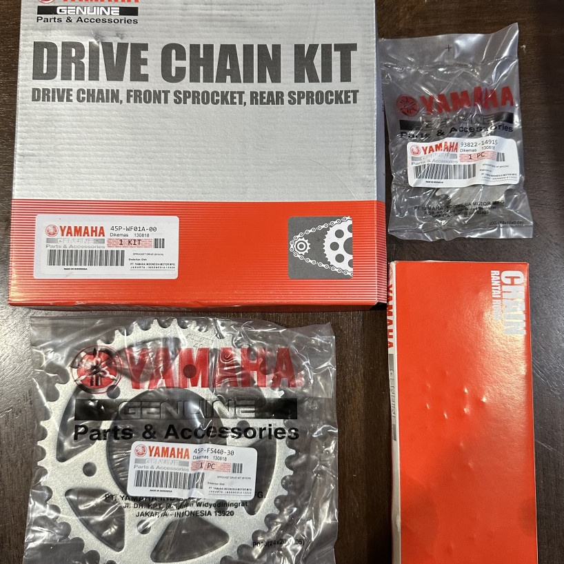 45P GEAR SET GEARSET RANTAI PAKET MOTOR BYSON BISON GIR KARBU GIRSET