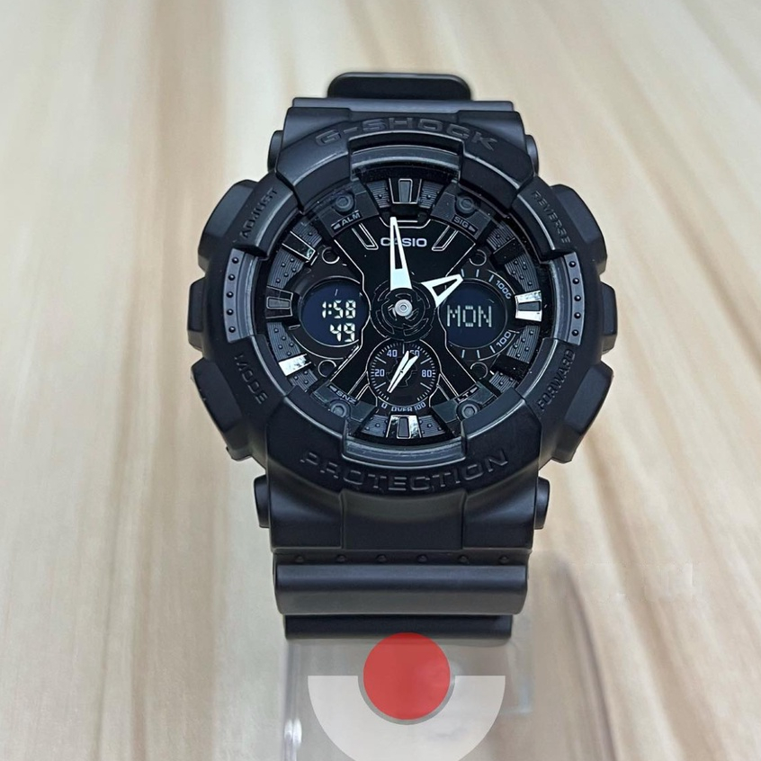 Jam Tangan Pria Casio G-Shock GA 120 GA-120BB-1A Dual Display Movement Sport