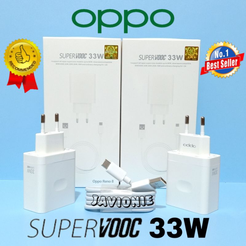 Charger Casan Cas OPPO Reno 1 2 2F 3 4 4F 5F PRO 30W 65W Original TYPE C Super VOOC Fast Charging