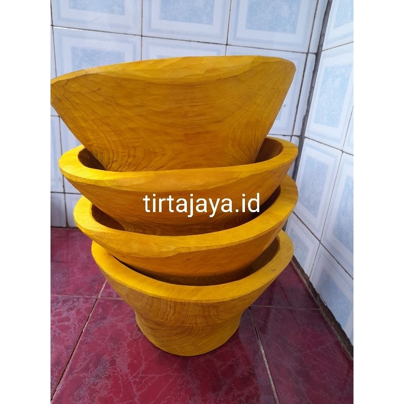 dulang kayu nangka asli uk jumbo alat tumbuk serbaguna