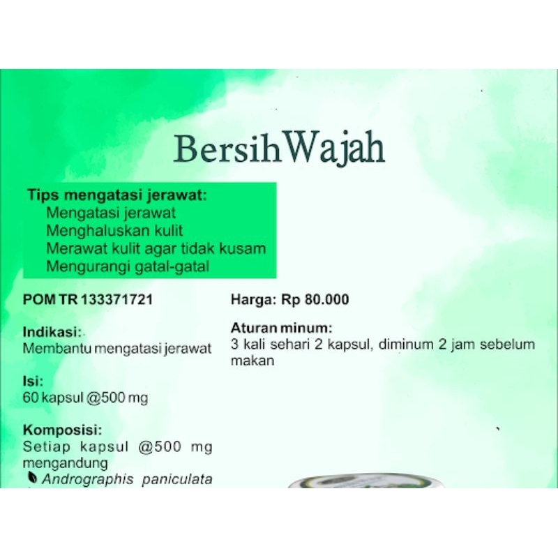 BERSIH WAJAH obat herbal ampuh