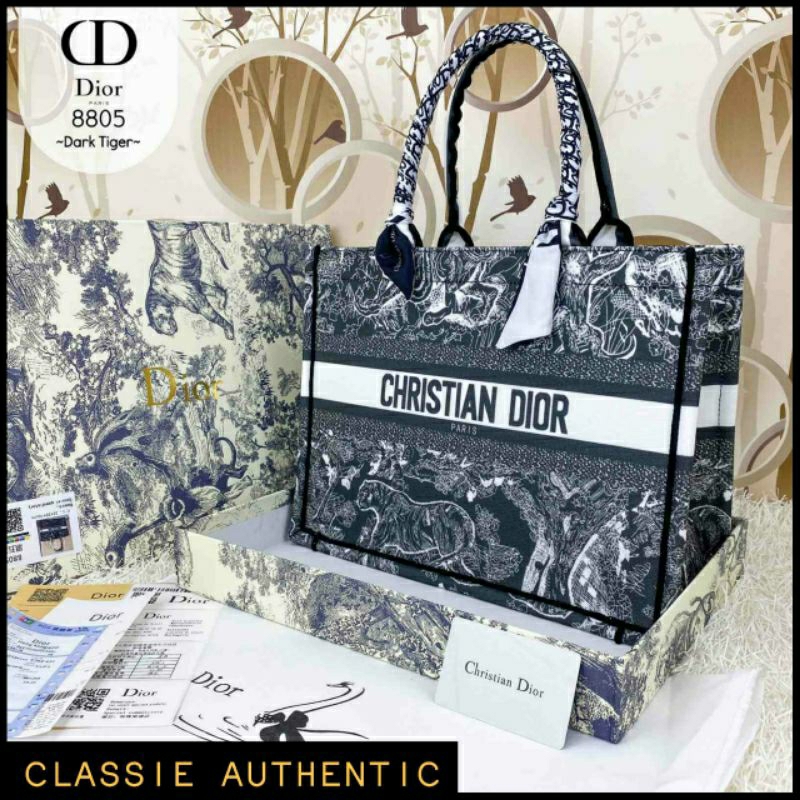 CD DIOR CANVAS TOTE BAG 36CM + BOX (SEMI ORI)