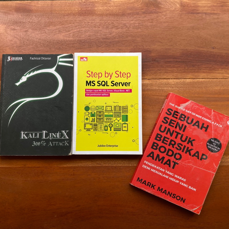 Preloved Buku Step by Step MS SQL Server | Kali Linux 300% Attack