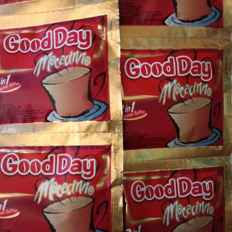 

KOPI BUBUK INSTAN GOOD DAY MOCACINNO 20g (10 bungkus/SERENTENG)