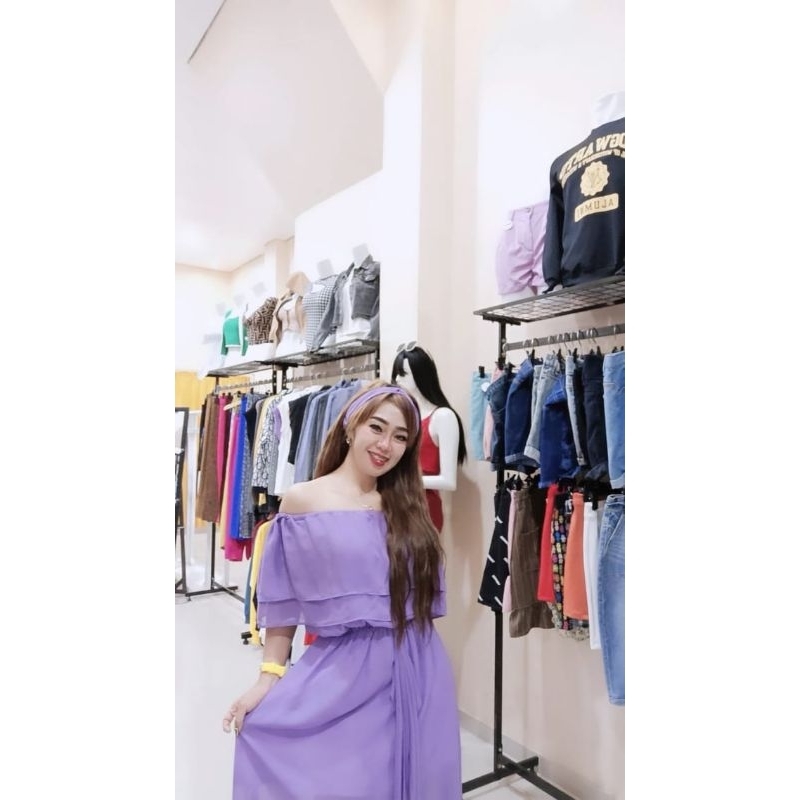 SASHANAOMI BUTIX/Sosiola Korean  dress ungu