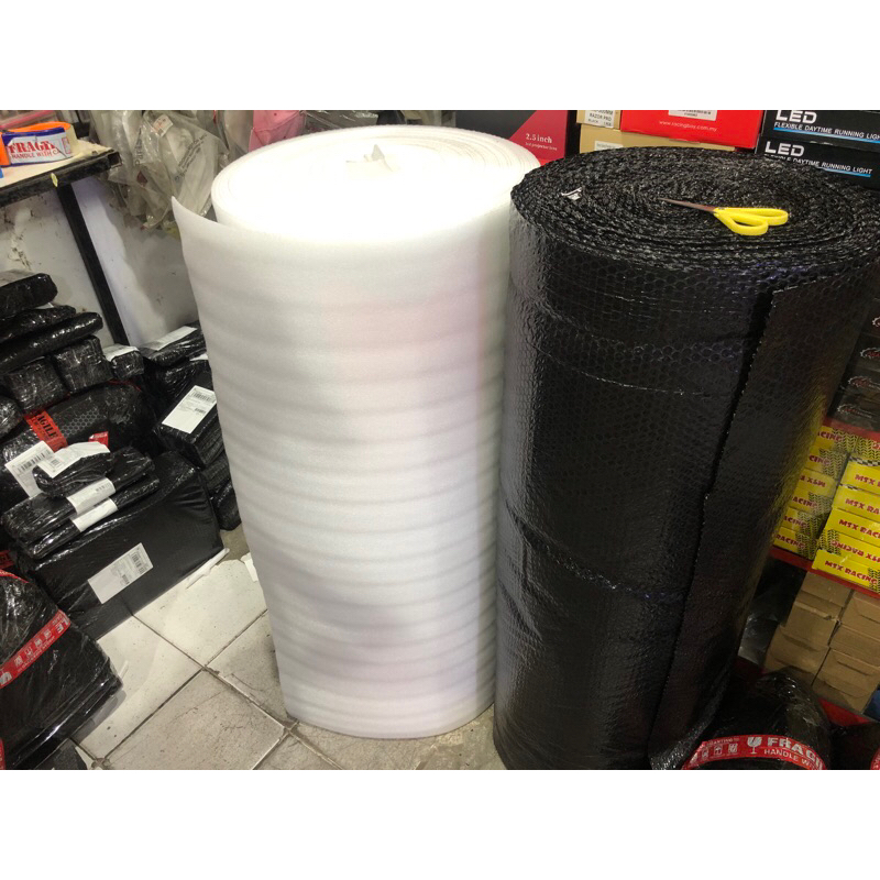 Tambahan packing PE foam 4mm/100x120cm plus bubble wrap