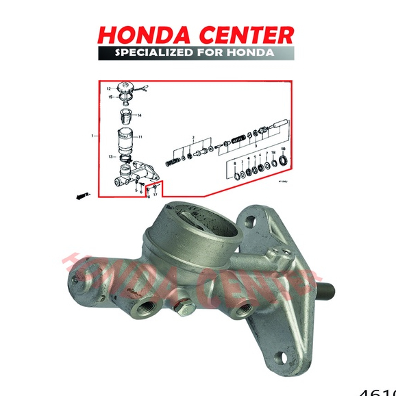 Master Sentral Central brake master BM assy rem Accord Executive 1982 1983 1984 1985 Civic Wonder Civic Sport 1984 1985 1986 1987