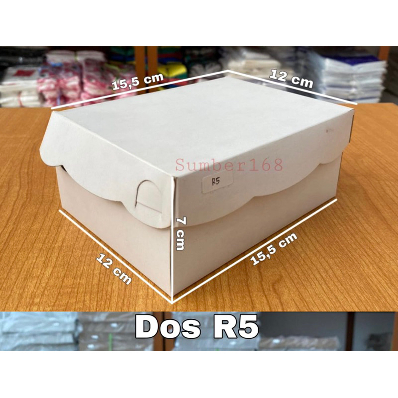 

[MINIMAL PEMBELIAN 10 pcs] Dus Kotak Nasi R5 Kraft Putih Coat Renda 310 Gsm