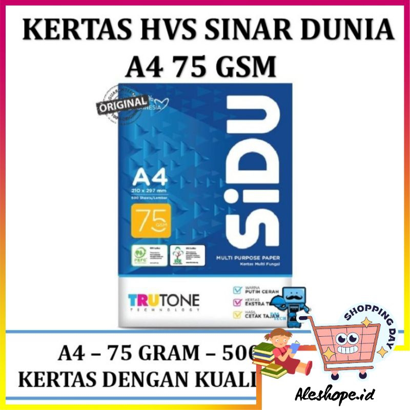 

KERTAS SINAR DUNIA A4 70/75 GSM