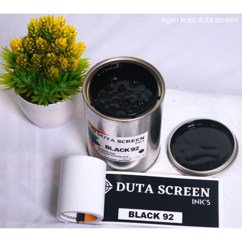 

tinta khusus sablon plastik duta screen warna black 92