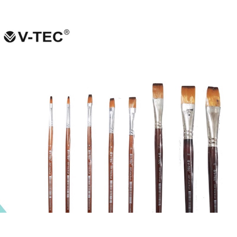 

Kuas lukis/Paint brush V-Tec Flat 200F no.2-22