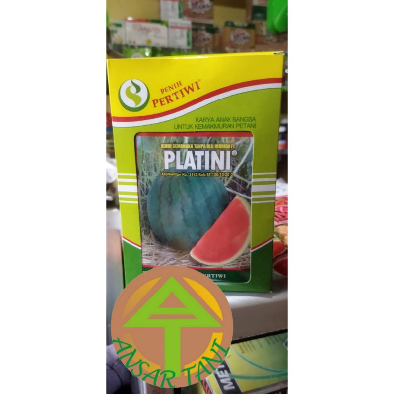Benih Semangka PLATINI (tanpa biji) isi 20 gram Benih Unggul Pertiwi