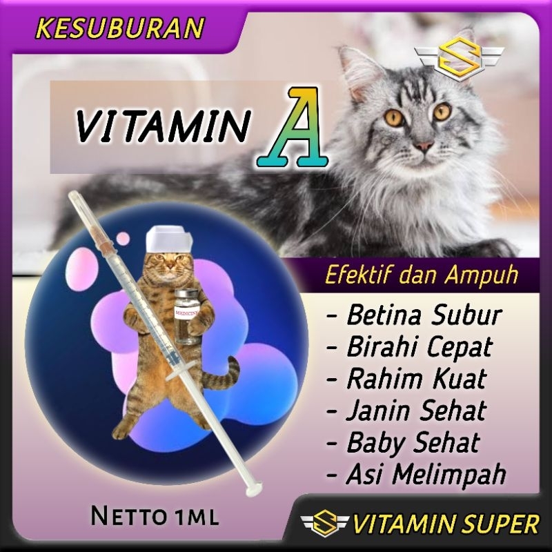 Vitamin Kucing A 100% Ampuh | Vitamin Kesuburan Betina dan Kesehatan Janin