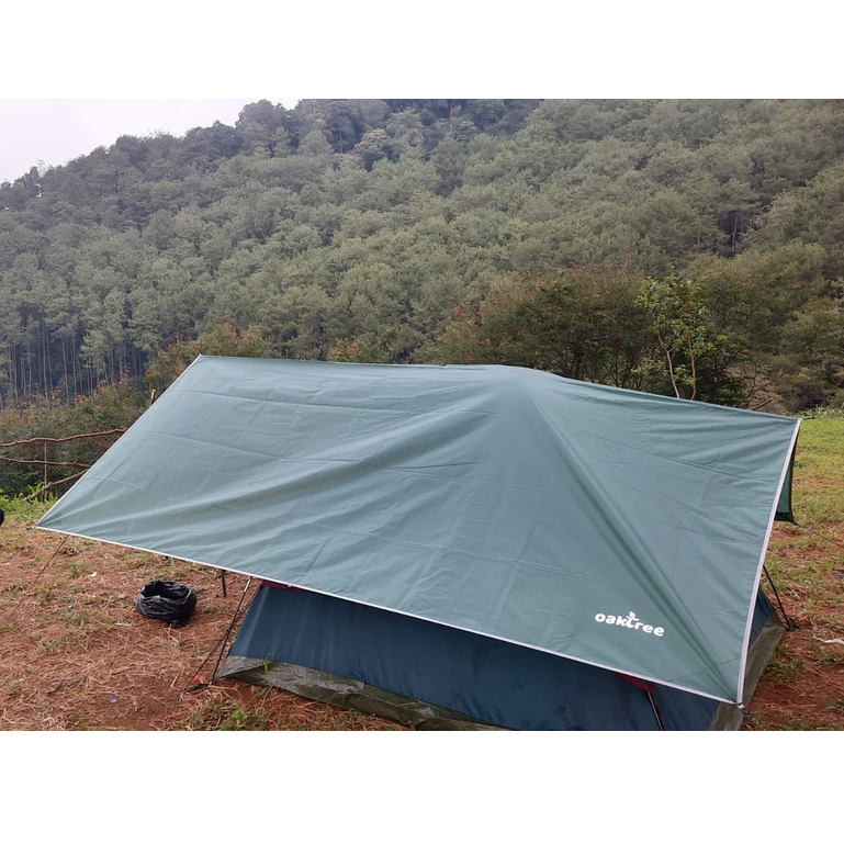 Flysheet Oaktree Rain Fly Tarp 3 x 3 Meter 210T PU3000MM