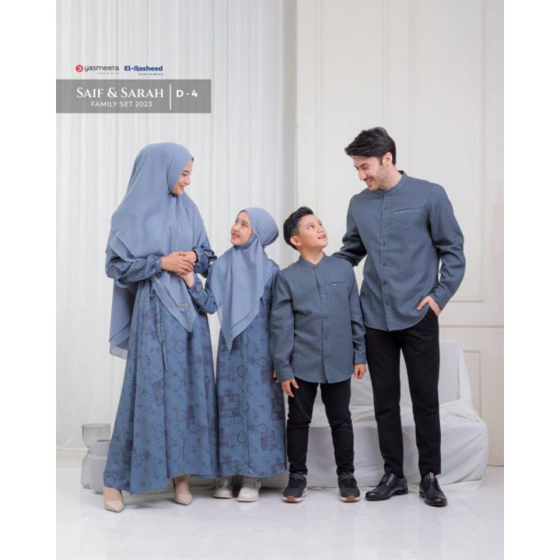 YASMEERA/ FAMILY SET SAIF SARAH KODE D4 / ORIGINAL YASMEERA / SARIMBIT KELUARGA / FAMSET 2023 / BAJU