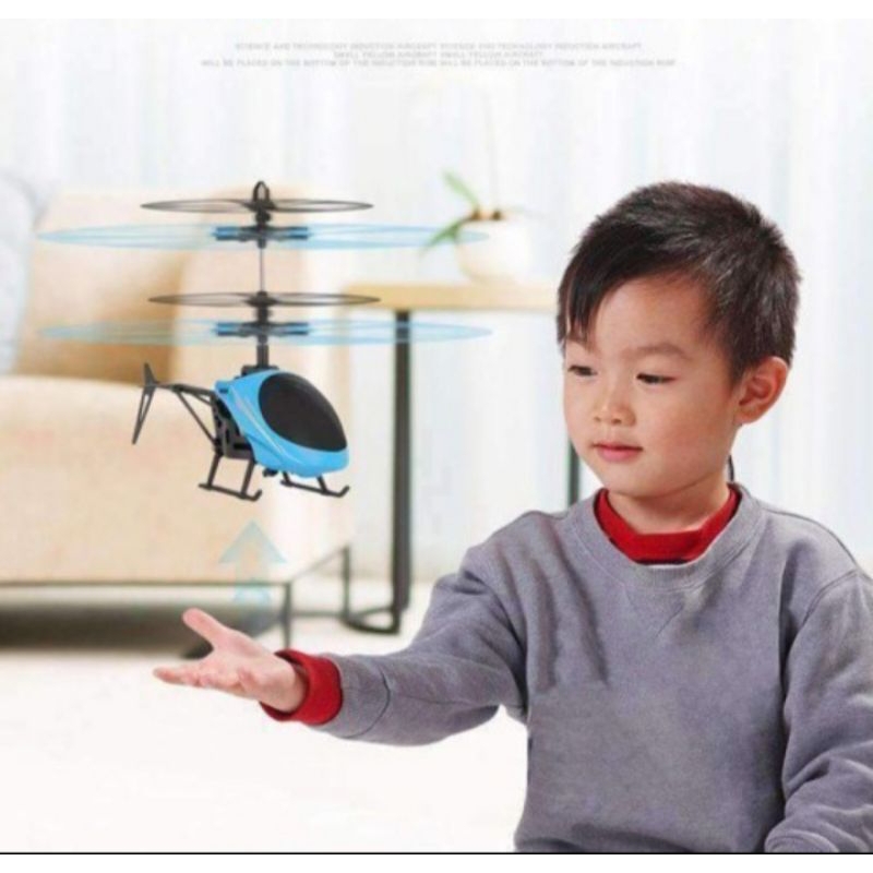 mainan helikopter sensor helikopter sensor tangan dan pakai remote