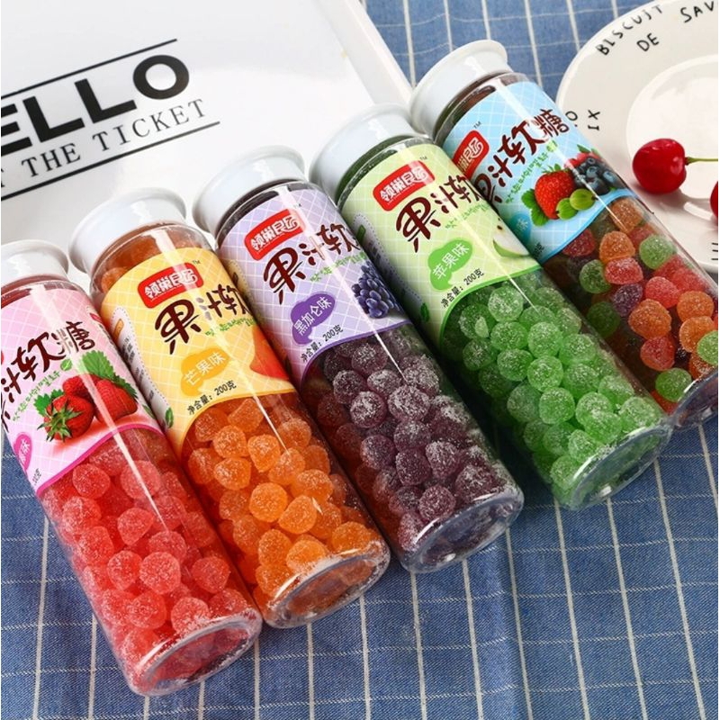 

Permen Jeli Buahan 200gr Fruit JeliMarshmallow HALAL 果汁软糖