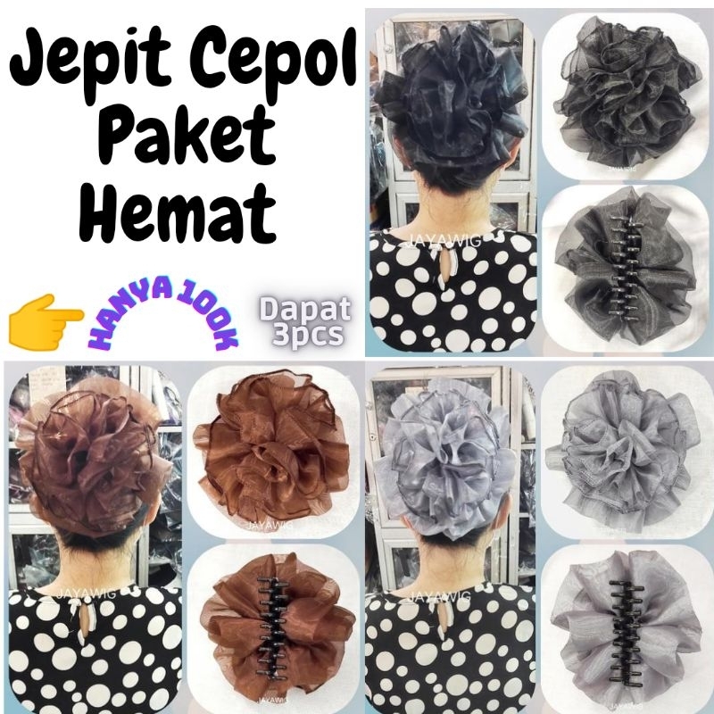 Paket Hemat Jepit Cepol Rambut Buat Hijab