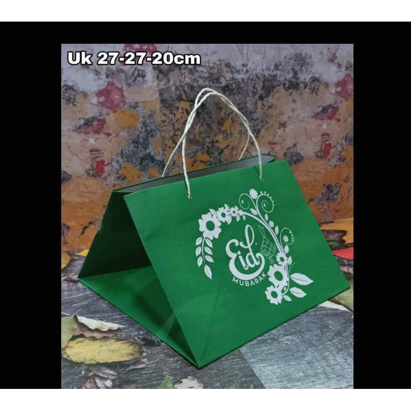 

Paperbag 27*27*20cm @10pcs free hangtag