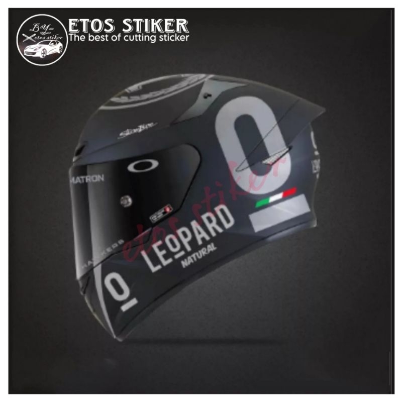 Stiker Helm Leopard sticker cutting helm allsize