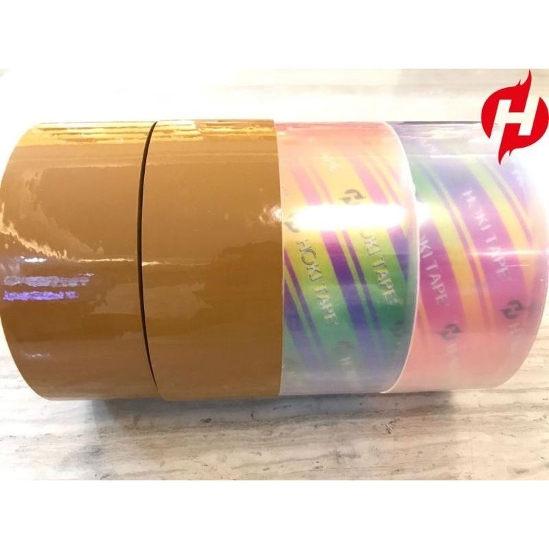 Hoki Tape, Lakban Plester Warna Bening dan Coklat