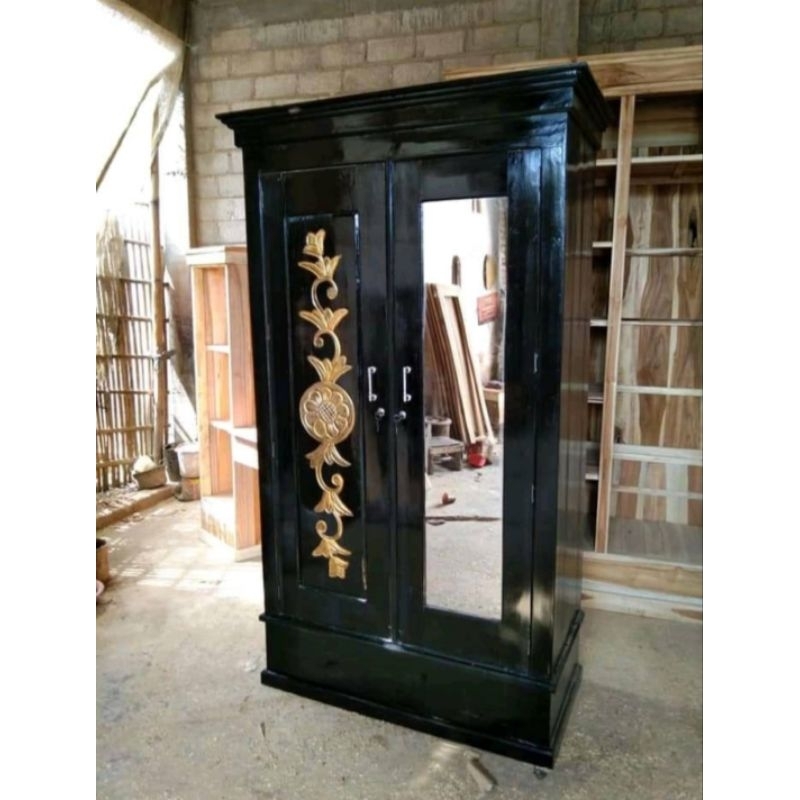 lemari mahoni 2 pintu lemari murah