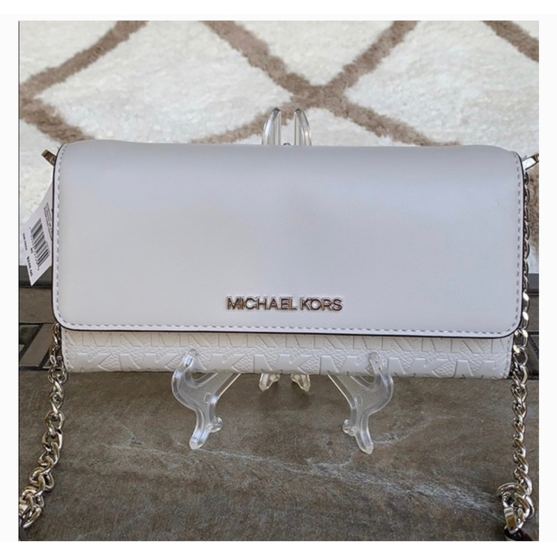 Michael Kors MK 35T0STTC7Y Jet Set Item Large Crossbody Shoulder Wallet On A Chain