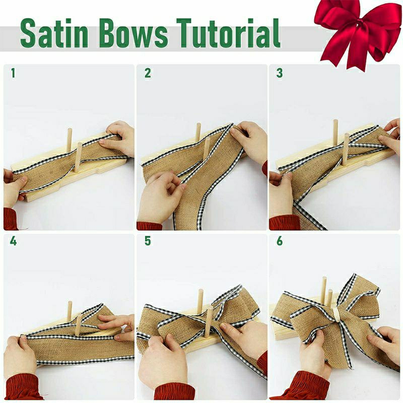 Alat Bantu Membuat Pita DIY Crafts INF Multi Purpose Bow Maker  For Ribbon Wooden Tool Kerajinan Buket