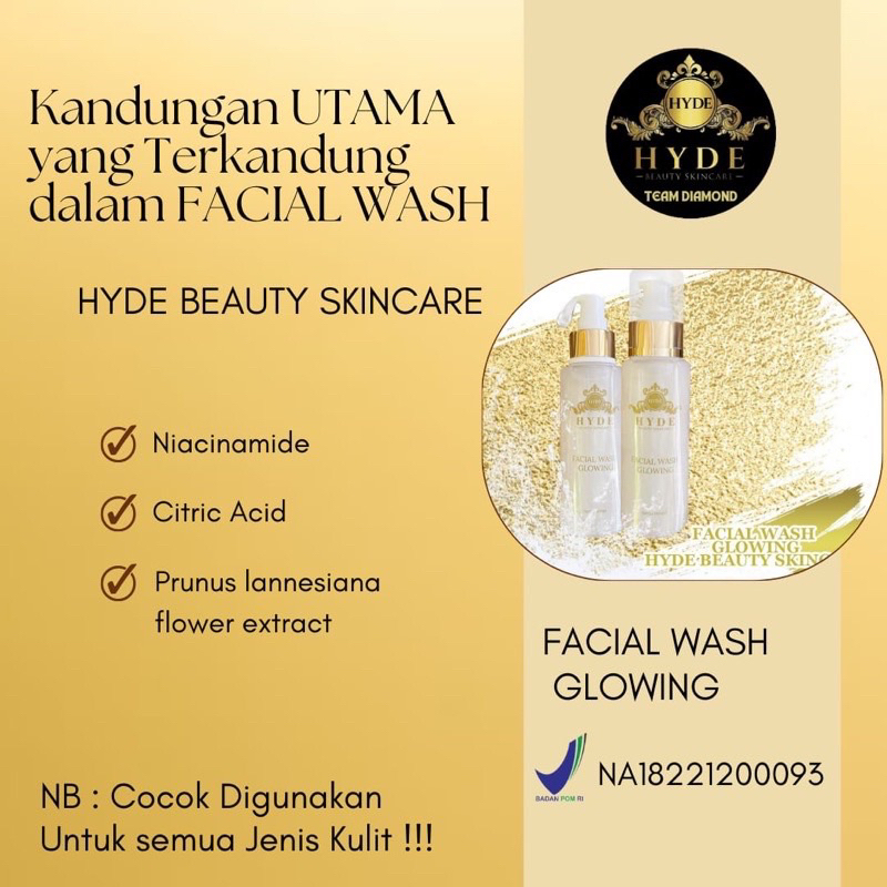 FACIAL WASH GLOWING HYDE BEAUTY SKINCARE