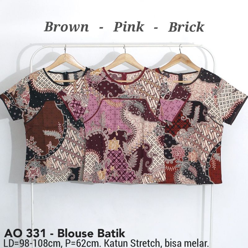 BLOUSE DELLA BATIK MODERN ATASAN KERJA 331 KANTOR WANITA MURAH BAJU CEWEK ETNIK