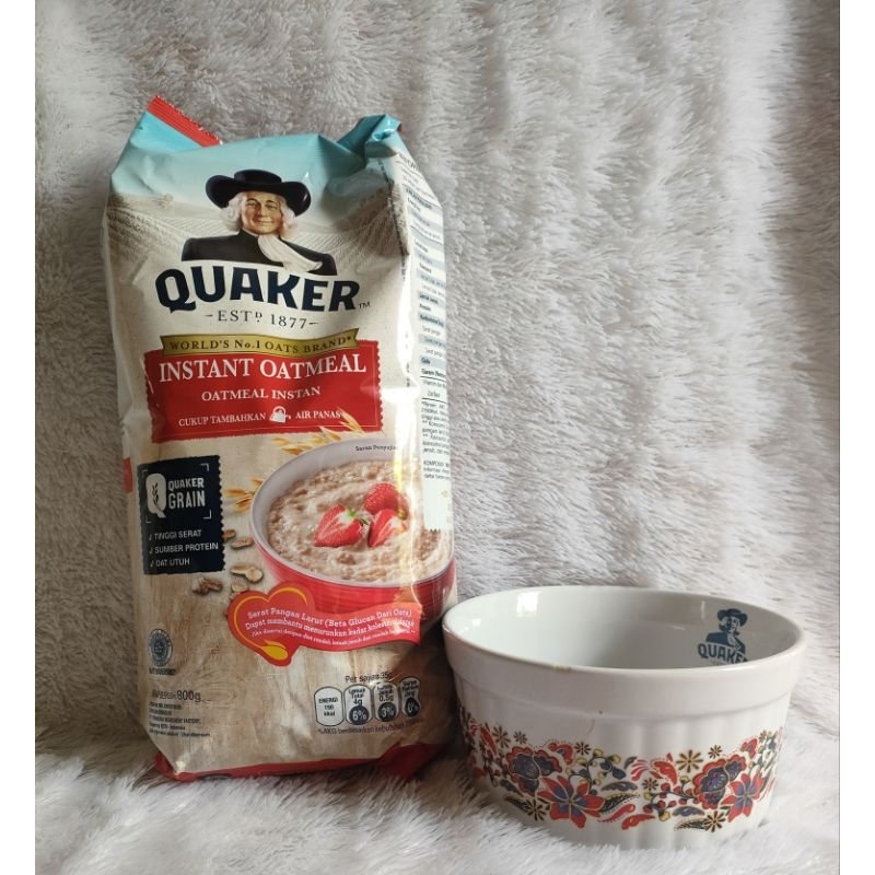 Harga Promo Quaker Oatmeal Instant 800 gr Bonus Mangkok