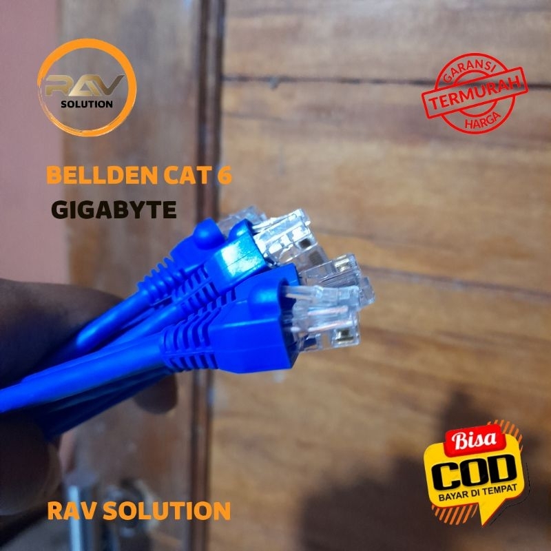 KABEL LAN SERVER BELDEN CAT 6 BIRU GIGABYTE HANDMADE