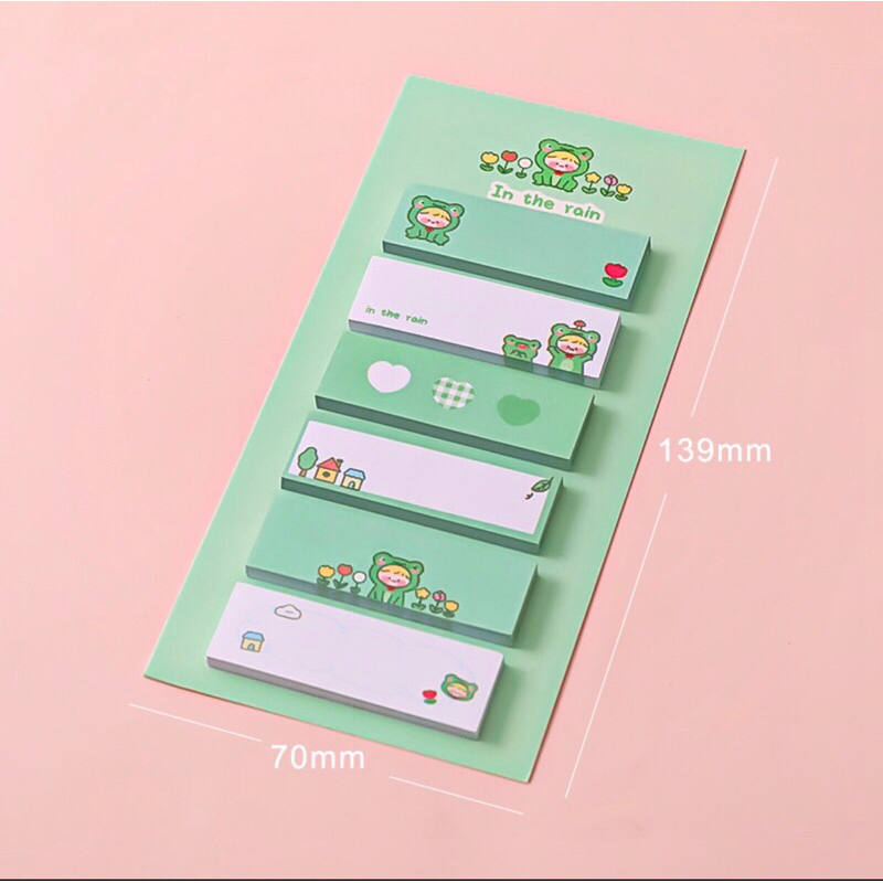 Sticky Note 6 Baris Karakter Lucu / Office Cute note