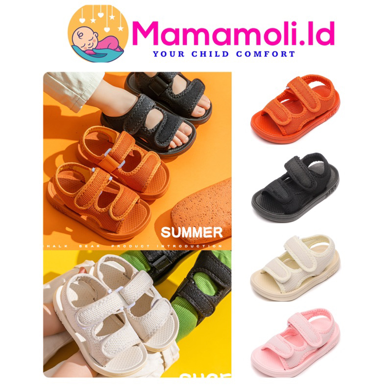 Sepatu Sandal Anak Baby Laki Laki / Perempuan Chalk Bear Mamamoli/ Sepatu Anak Laki Laki / Sepatu Sandal Balita  Belajar Jalan ./ Sandal Gunung Anak Anti Licin Ringan / Kaos Kaki Anak Bayi