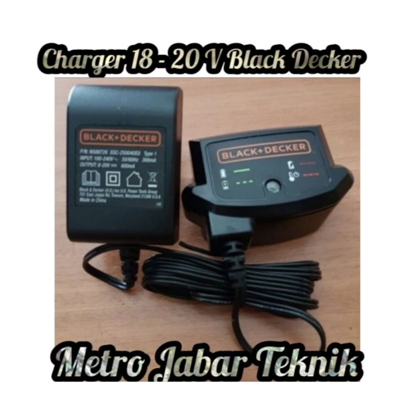 Charger Battery 18V / 20V Black decker Casan Baterai 20V max adaptor Original