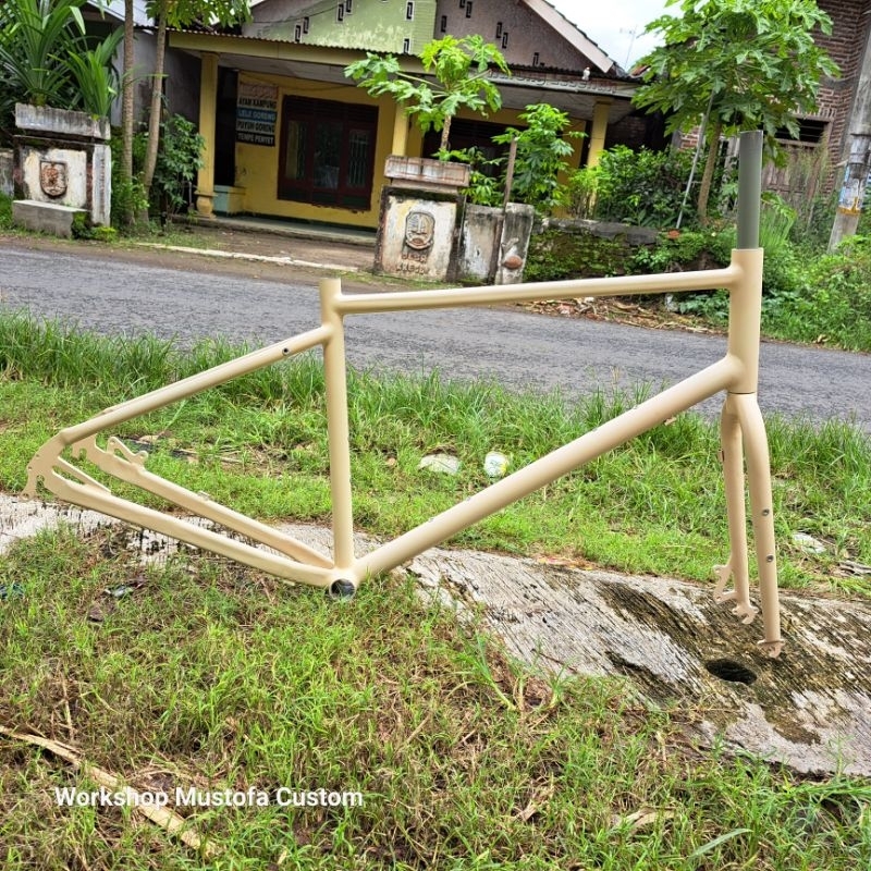 Frame Sepeda Gravel Custom / Handmade Referensi Marin Four Corners Hi-ten Steel - Mustofacustom
