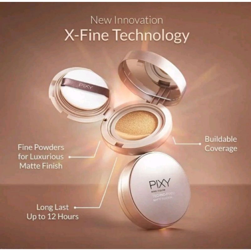 PIXY MAKE IT GLOW TECHNO-FIXED MATTE CUSHION FULL CASE