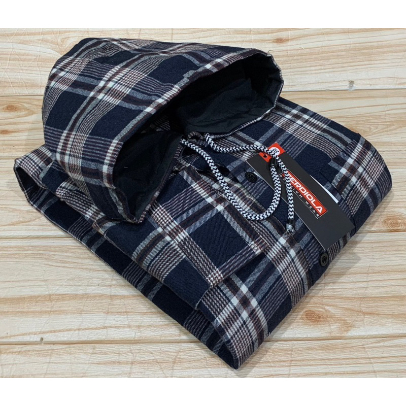 kemeja flanel hoodie jumbo XXL XXXL XXXXL pria dan wanita lengan panjang flanel hoodie kupluk bertopi jumbo pria  distro terbaru