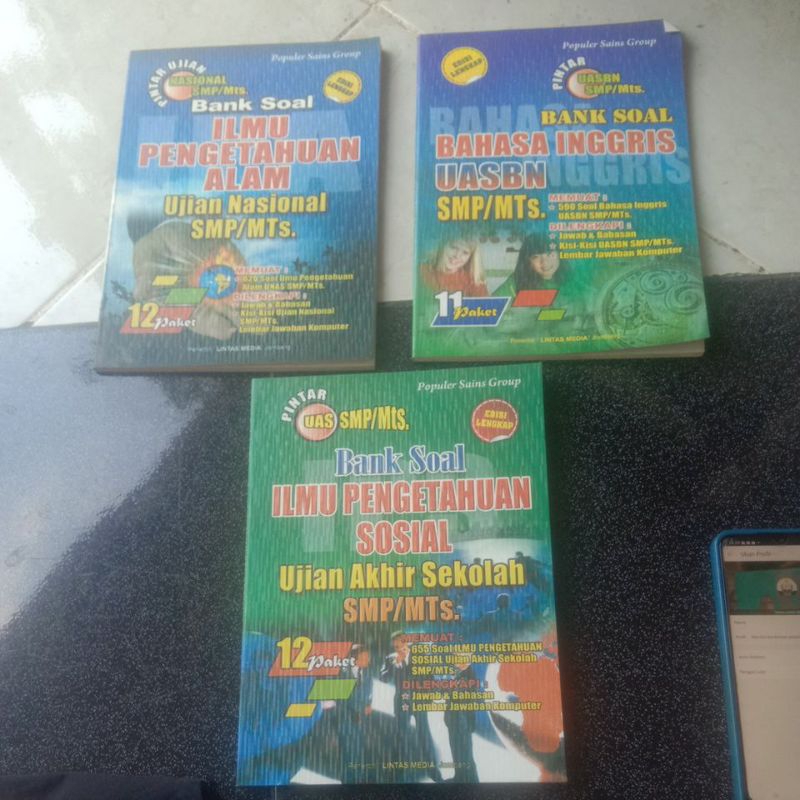 buku bank soal ips,ipa ,bahasa inggris untuk smp