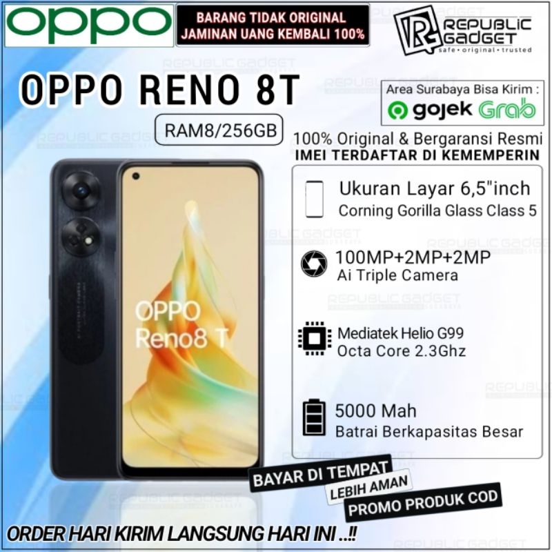 Jual Oppo Reno 8t Ram8256gb New 100 Original And Bergaransi Resmi Oppo Seindonesia Shopee 7449