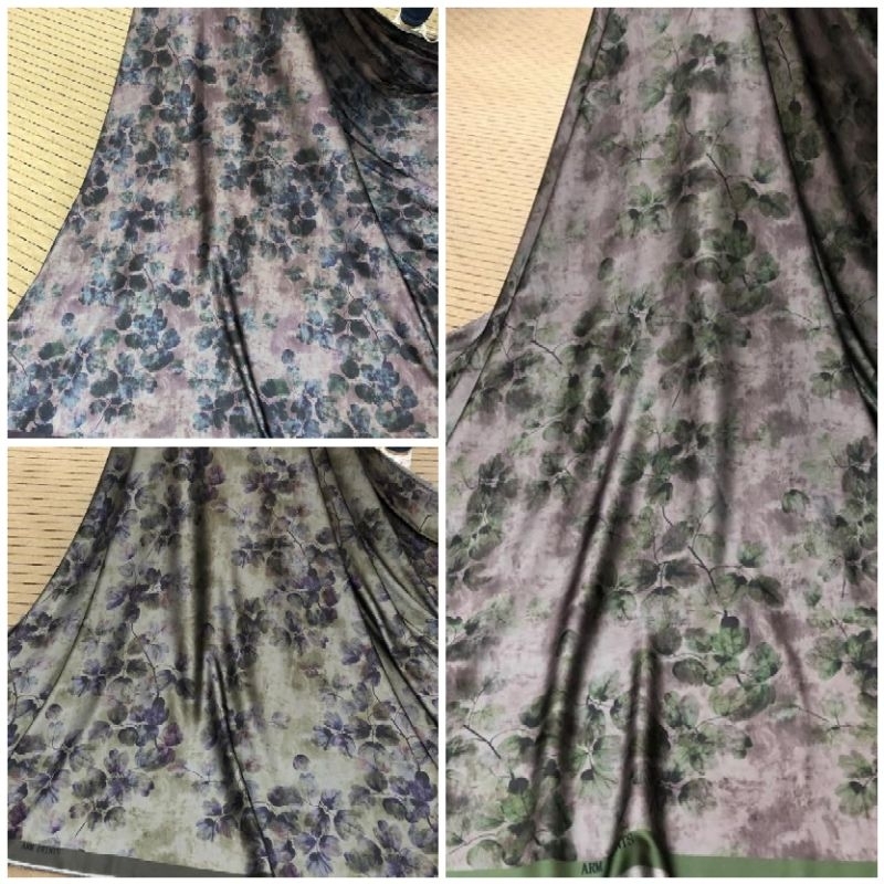 BAHAN KAIN ARMANI CHARCOAL/ARM PRINT/ARNAMI SILK PRINT/BAHAN KAIN SILKY/ARMANI PRINTING MOTIF