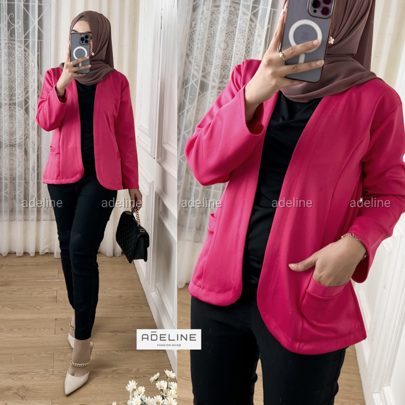 AM - Zahra Blazer Wanita Outer / Blazer Scuba Wanita kantor / 522-7112