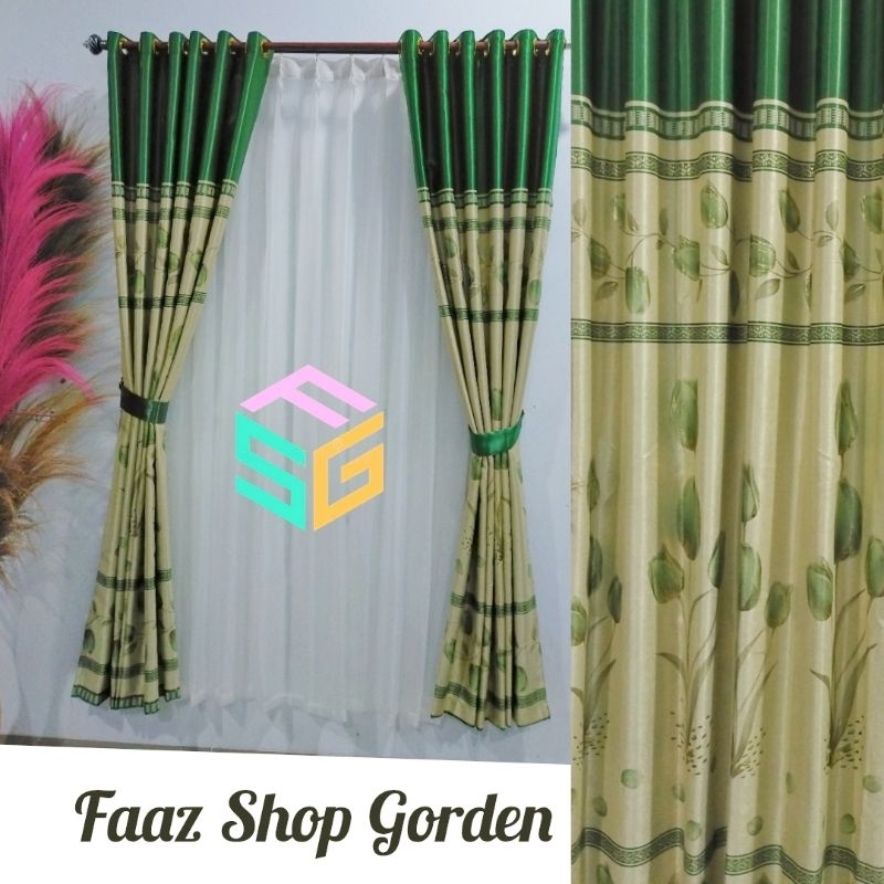 Gorden Pintu Minimalis Motif Bunga Tulip Gorden Blackout Import Gorden Jendela Gorden Ruang Tamu