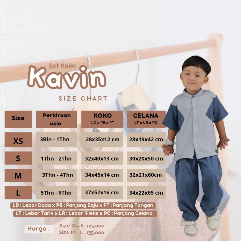 Nauree - Koko Kavin Baju Setelan Anak Laki Laki Usia 3 Bulan 1 2 3 4 5 6 Tahun Bahan Katun Madinah Adem Nyaman Halus Dengan Celana Tidak Gampang Kusut