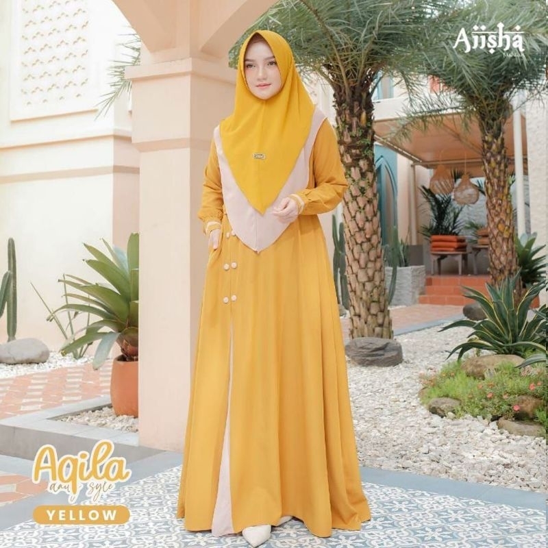 gamis set khimar aqila by aiisha