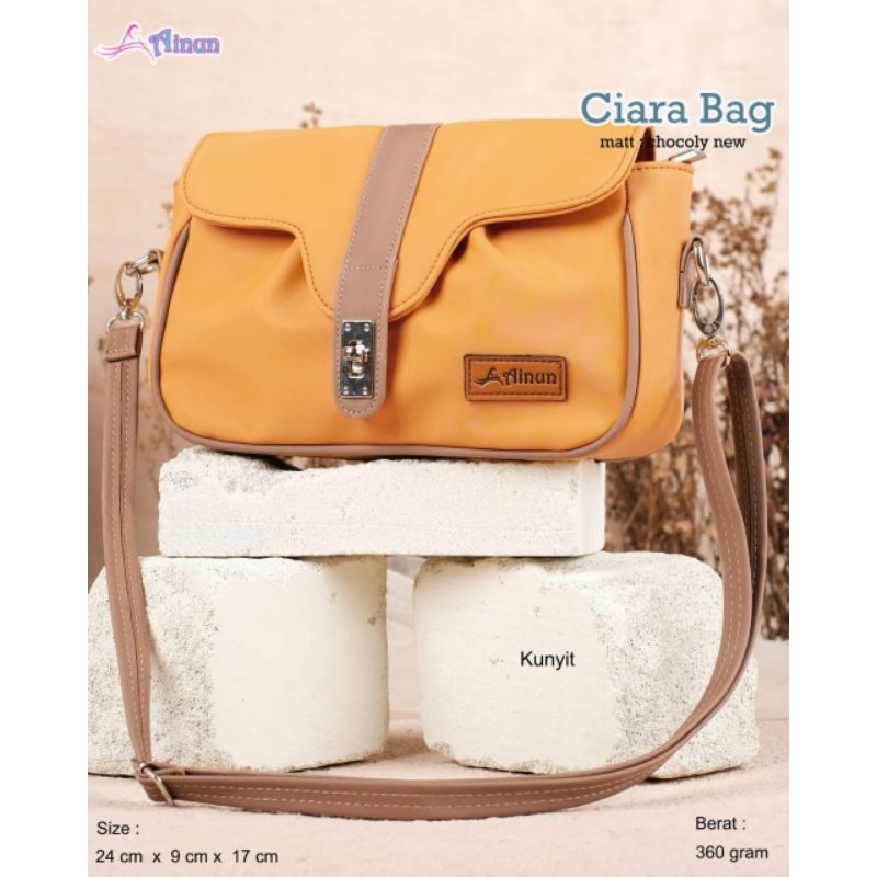 TAS SELEMPANG CIARA BAG BY AINUN BAHAN CHOCOLY ANTI AIR WATERPROOF PREMIUM