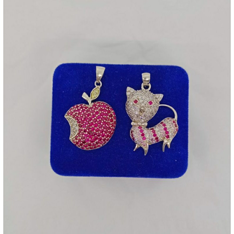 liontin variasi model mp/perak asli silver 925 lapis emas/perhiasan fashion wanita terbaru