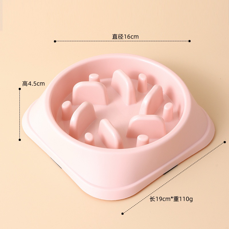 Pastel color slow diet bowl anti chocking for pet