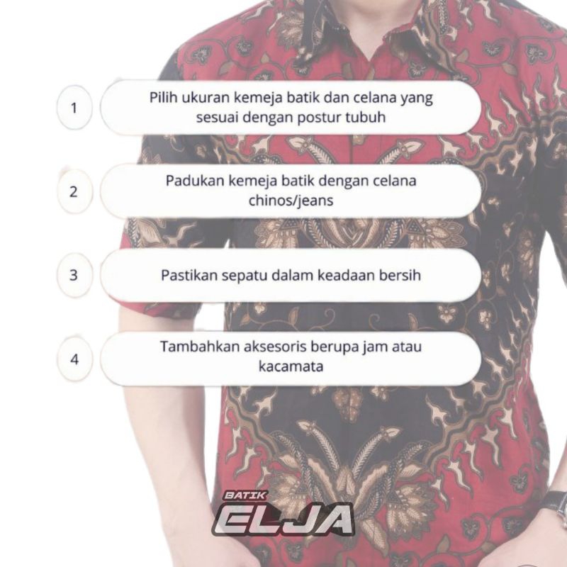 Baju batik lengan pendek hem pria seragam kantor kerja dan lain lain