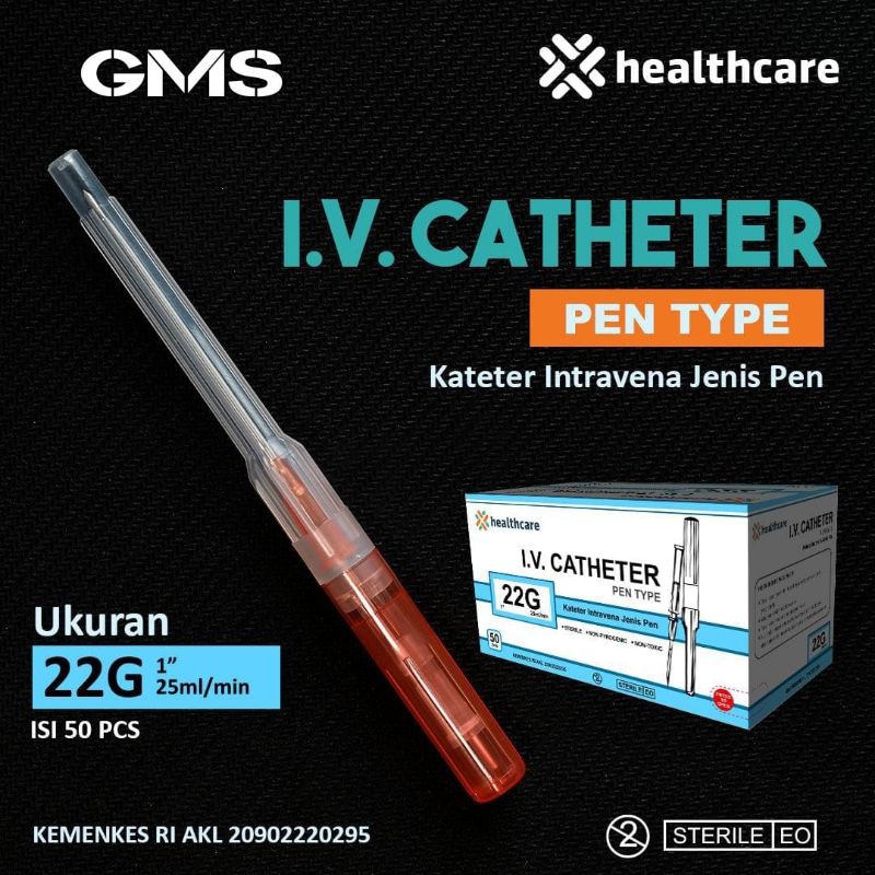 IV Catheter Healthcare Per Pcs / Abocath Healtcare 14 16 18 20 22 24 26
